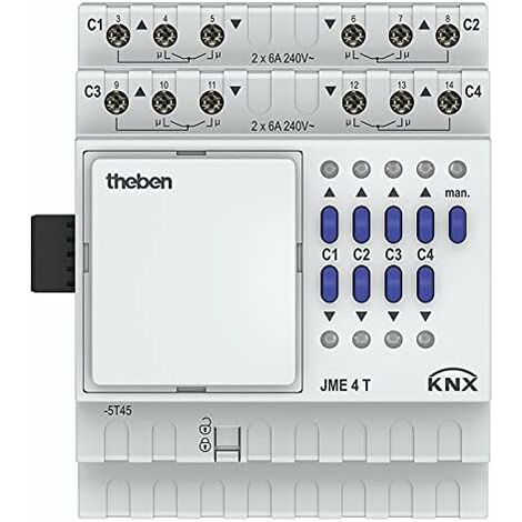 Theben JME 4 T KNX 4-fach Jalousieaktor Erweiterungsmodul, MIX2 Serie Grundmodul (1/3)