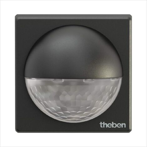 Wand Bewegungsmelder theben theLuxa R180 Schwarz Aufbau, 180° (Quer/Front) 12/5m
