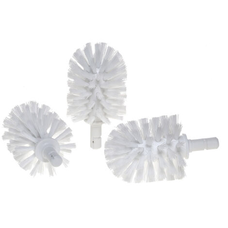KEUCO Ersatz Toiletten-Bürstenkopf, austauschbar, im 3er Set lose, 12,7x7,2cm, weiß, Original Hersteller, WC-Bürste Ersatzbürstenkopf (1/5)