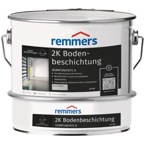 Remmers - lichtgrau, seidenglänzend, Beton- und Bodenfarbe, für stark beanspruchte Flächen (1/3)