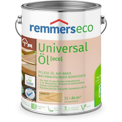 Remmers Universal-Öl [eco], 5 Liter, Gartenholz-Öl für aussen und innen, optimal für Gartenmöbel oder Holzterrassen, ökologisch, bienenverträglich (1/5)