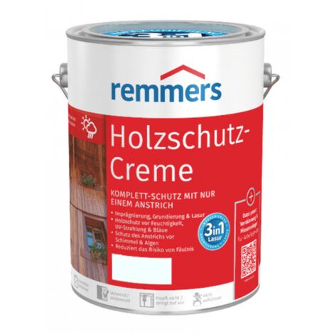 Remmers Holzschutz-Creme farblos, 0,75 Liter, tropffreie Holzlasur für aussen, 3facher Holzschutz mit Imprägnierung + Grundierung + Lasur