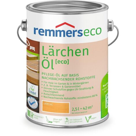 Remmers Lärchen-Öl [eco], 2,5 Liter, nachhaltiges Lärchenöl, aussen und innen, optimal für Lärche Gartenmöbel oder Lärche Holzterrassen, ökologisch (1/5)