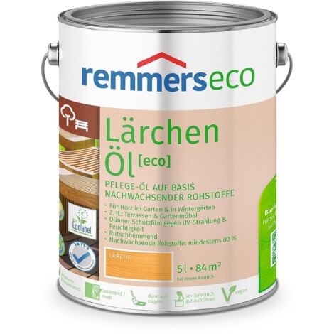 Remmers Lärchen-Öl [eco], 5 Liter, nachhaltiges Lärchenöl, aussen und innen, optimal für Lärche Gartenmöbel oder Lärche Holzterrassen, ökologisch