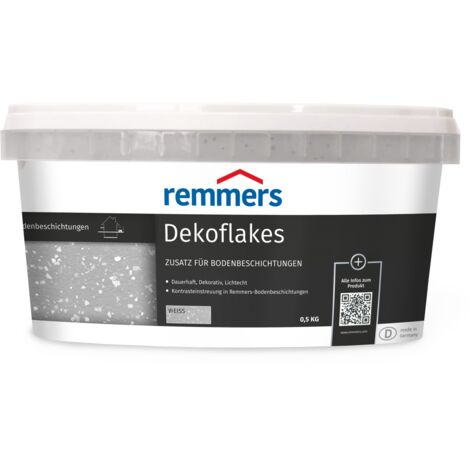Remmers Dekoflakes, weiß, 0,5 Kilogramm, Farbzusatz, Dekoflocken, für Bodenfarben, dauerhaft, lichtecht, ein- oder mehrfarbig (1/2)