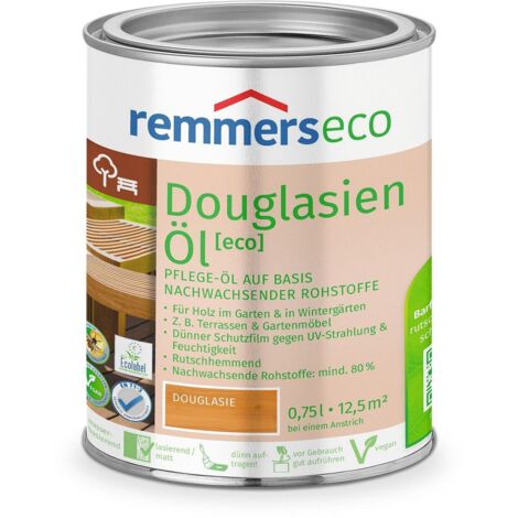 Remmers Douglasien-Öl [eco], 0,75 Liter, öko Douglasien Öl, aussen und innen, optimal für Douglasien Gartenmöbel oder Holzterrassen, bienenverträglich (1/5)