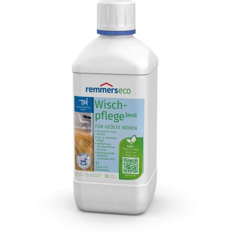 Remmers Wischpflege für geölte Böden [eco], 1 Liter, Bodenpflegemittel für geölten und gewachsten Holzboden, Parkett oder Korkboden, nachhaltig, vegan (1/3)
