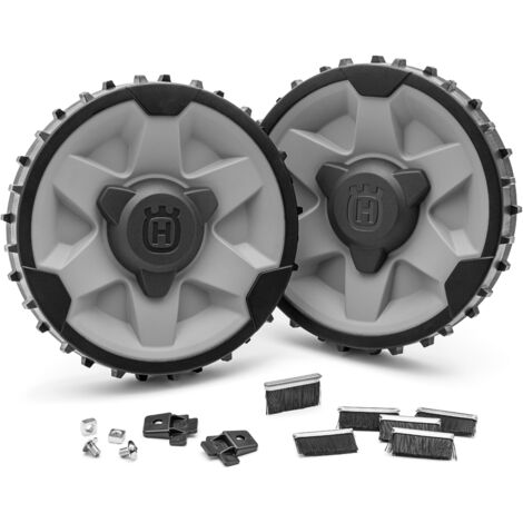 Husqvarna Automower® Terrain Kit mit Bürsten ✔ Passend für Automower® 310, 315, 315X, 520 & 550 ✔ Verbessert die Haftung an Hängen und unebenem Boden