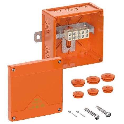 Spelsberg WKE 4-5 x 4² Brandschutzdose, Abzweigkasten, Funktionserhalt E30-E90, IP66, orange, 150 x 150 x 85 mm (1/5)