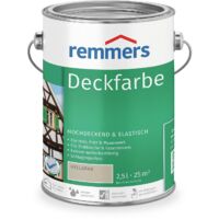 Remmers Deckfarbe hellgrau, 2,5 Liter, Deckfarbe für innen und außen, Wetterschutzfarbe viele Untergründe, hochdeckend, wetterfest