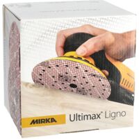 Mirka Ultimax Ligno Ø 150mm Schleifscheiben Klett Multifit / Korn 100 / 100 Stück / Multi-Lochung / zum Schleifen von Holzoberflächen