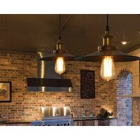 Suspension industrielle vintage luminaire en métal fer , rétro lustre lampe plafonnier corde ajustable pour salon cuisine salle à manger bar