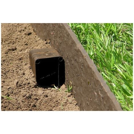Piquet Ecolat pour bordure de jardin (Ecopic, lot de 10) - Brun 38 cm