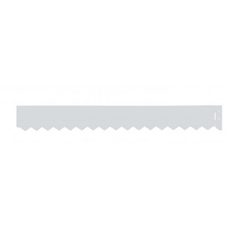 Bordure jardin droite acier galvanisé - 99 x 12 cm - Gris galvanisé