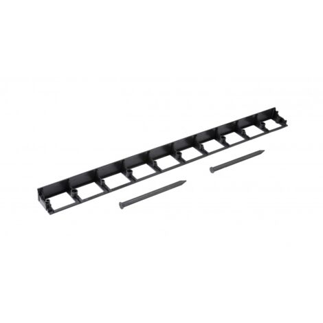 Bordurette de jardin PVC 100 x 8 x 4,5 cm en lot de 2 - Noir (1/5)