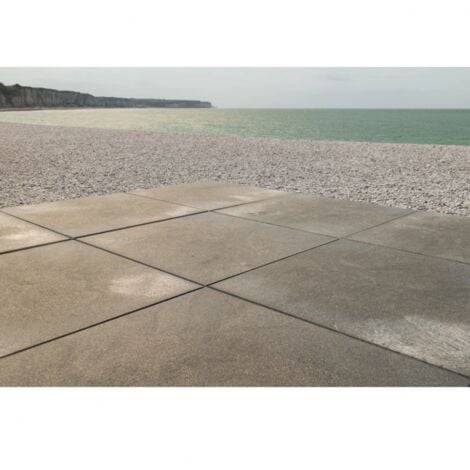 Dalle terrasse béton composite recyclé 50x50x3 cm - 7 kg : facile à poser - Sable