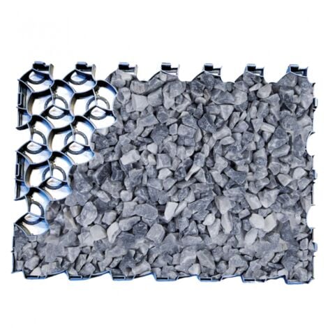 Dalle alvéolée Gazon ou Gravier - Ecolat- 80 x 60 x 4 cm - Gris anthracite