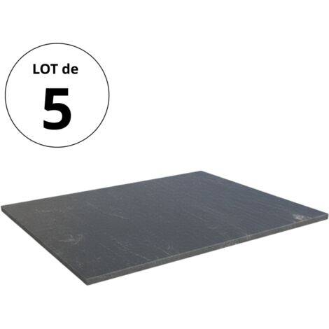 Pas japonais Ardoise 50x25x3 cm - Noir  (Lot de 5)