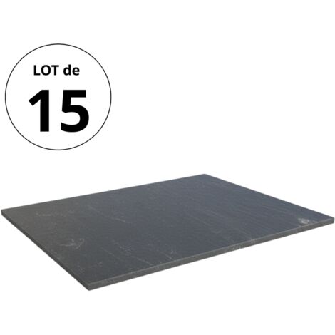 Pas japonais Ardoise 50x25x3 cm - Noir  (Lot de 15)