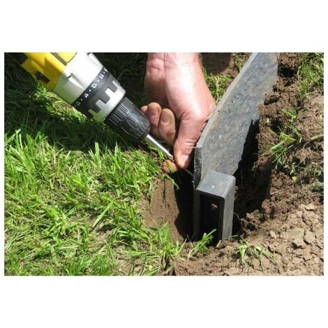 Bordure de jardin droite 1,2 m x 14 cm - Gris