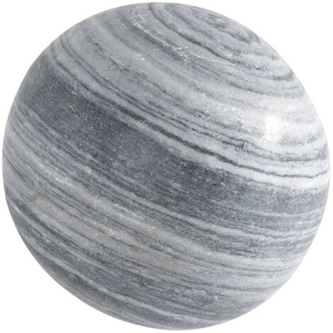 Jardinex – Boule décorative en marbre noir et blanc Ø 30 cm – Résistante aux intempéries et aux UV – Finition polie pour un effet lumineux