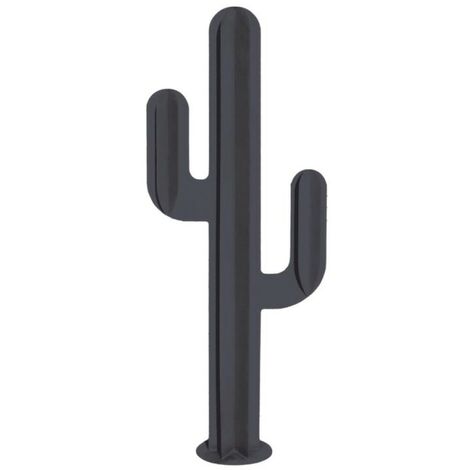 Jardinex – Cactus métallique décoratif 3 branches H:170 cm – Acier soudé époxy gris anthracite – Pour intérieur et extérieur résistant aux intempéries