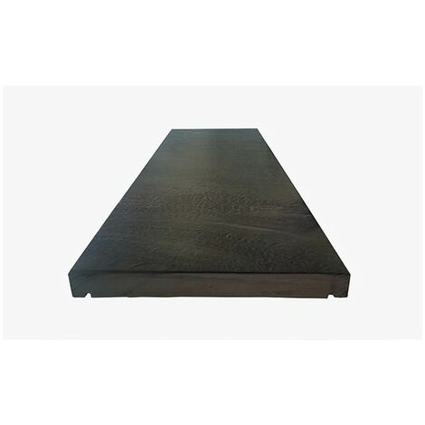 Jardinex – Couvre mur plat ardoise brossée 100 x 30 x 3 cm – Gris – Lot de 5 – Élément décoratif pour murs de jardin