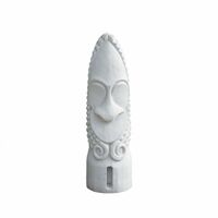 Statue de jardin Tiki Toa 75 cm - Blanc