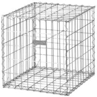 Jardinex – Gabion renforcé 50 x 50 x 50 cm – Acier galvanisé Ø 4,5 mm – Tirants de renfort inclus – Capacité 200 kg