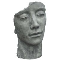 Jardinex – Statue visage homme extérieur 53 cm – En pierre reconstituée – Résistante aux intempéries et aux UV – Décoration de jardin