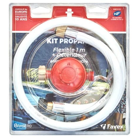 Kit plancha detendeur propane + tuyau gpl 1m Favex 5774503