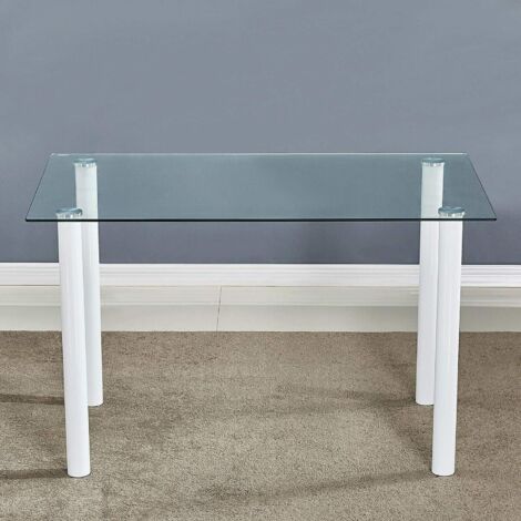 White clear 140 table and legs (1/4)