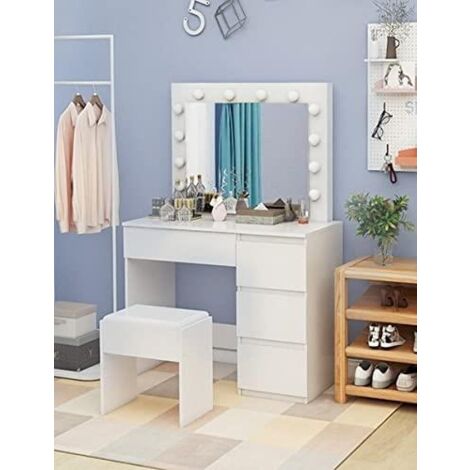 Dressing table with bulbs lights