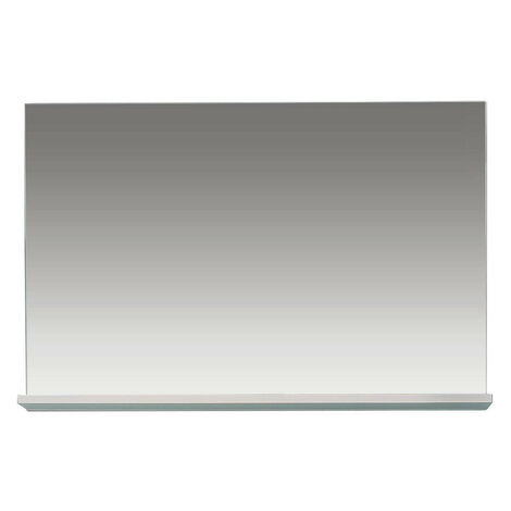 Meuble 90 cm blanc en bois et son miroir tablette - Authentica