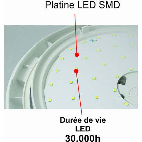 Applique d'exterieur Hublot E27 rond IP44 IK10 - garantie 5 ans