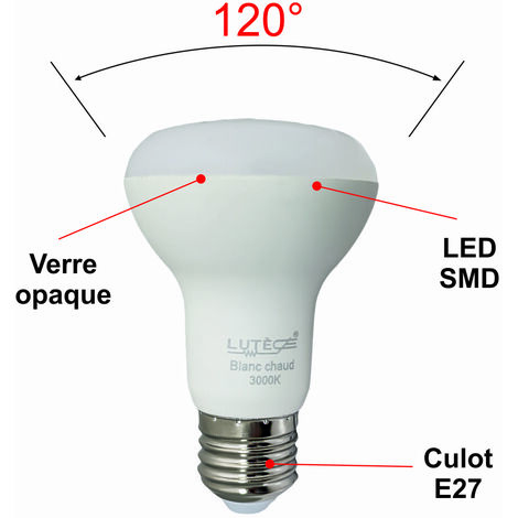Ampoule LED 7W 806lm (60W) 240° - Blanc Chaud 3000K