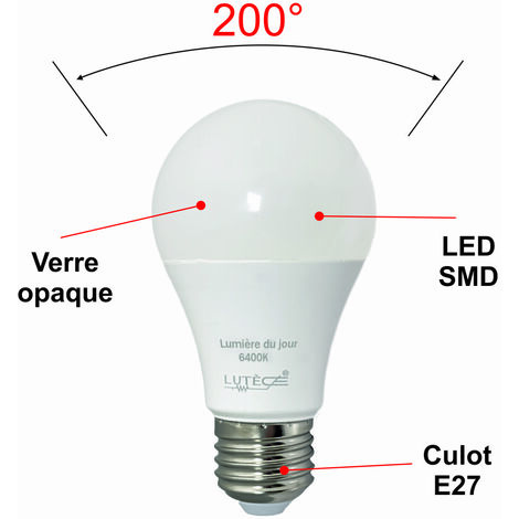 [JAMAIS UTILISÉ] Lot de 10 ampoules LED 11,1W (équiv. 75W) E27 1055lm 6500K - garantie 5 ans