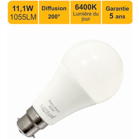 Lot de 10 ampoules LED E27 14W (equiv. 100W) 1521Lm 3000K - garantie 5 ans  - Cdiscount Maison
