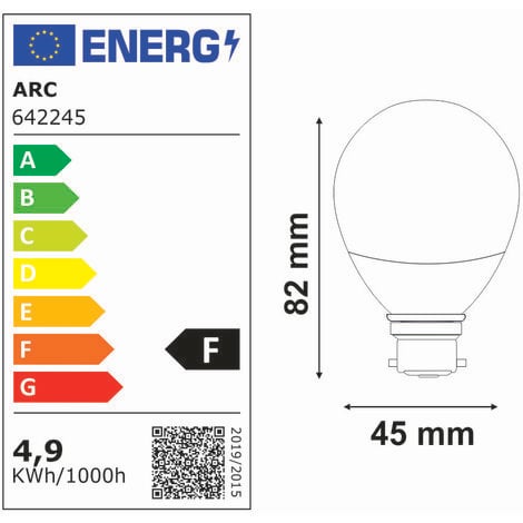 [JAMAIS UTILISÉ] Lot de 10 ampoules LED B22 sphérique 4,9W 470Lm 6400K - garantie 2 ans