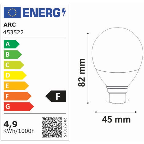 [JAMAIS UTILISÉ] Ampoule LED B22 sphérique 4,9W 470Lm 3000K - garantie 2 ans