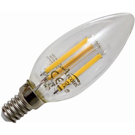 Ampoule LED E14 Flamme - 2.5W - Mat - Filament