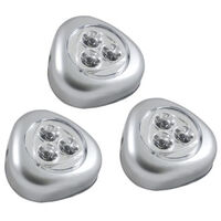 Lampes LED adhésives à pression pour placard/penderie/tiroir/étagère/garage/cuisine (pack de 3)