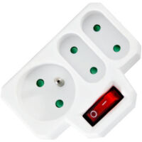 Triplite électrique 2x16A + 1x6A - Blanc, Marque Inotech, Pour Bricolage