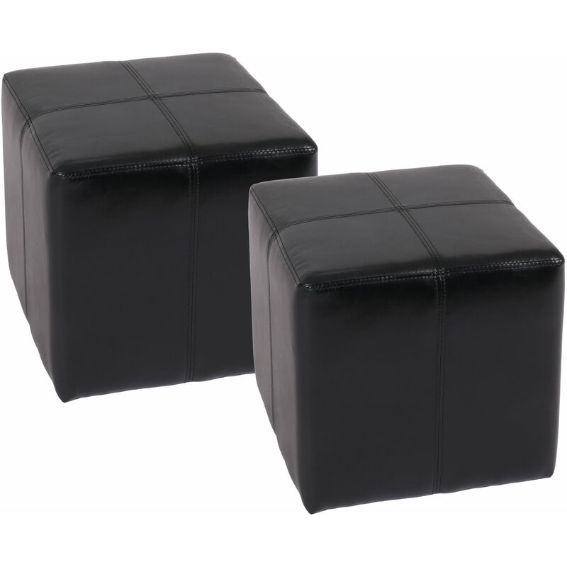 Repose-pied Tabouret Bas Pouf Bout de Canapé Noir 60x50x41 cm Velours 23693