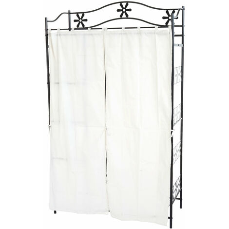 [JAMAIS UTILISÉ] Portemanteau Genf, garde-robe, portant, portemanteau, armoire, étagère métallique 172x100x43cm, avec rideau
