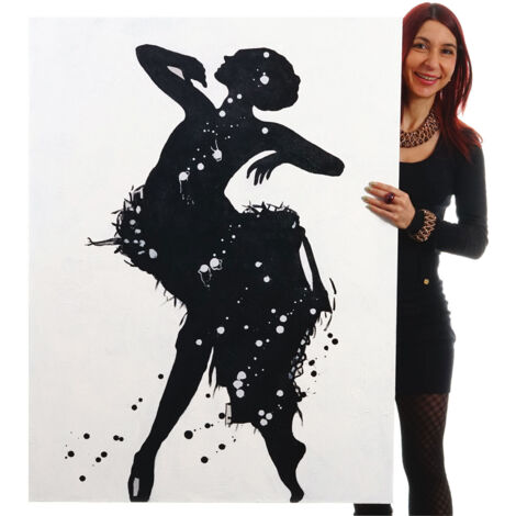 Grand Tableau Huile Danseuse – Peinture Murale 100% Faite Main – 120x90cm (XL)