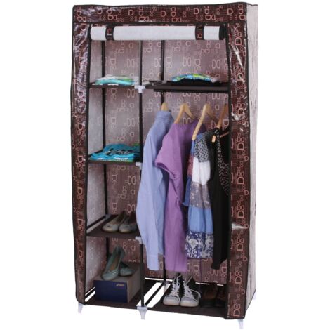 Armoire Penderie 20 Cube Portable Étagère de Rangement Garde-Robe de