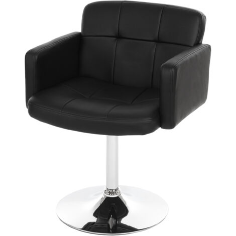 [JAMAIS UTILISÉ] Chaise de séjour Orlando, pivotante, similicuir, noir (1/5)