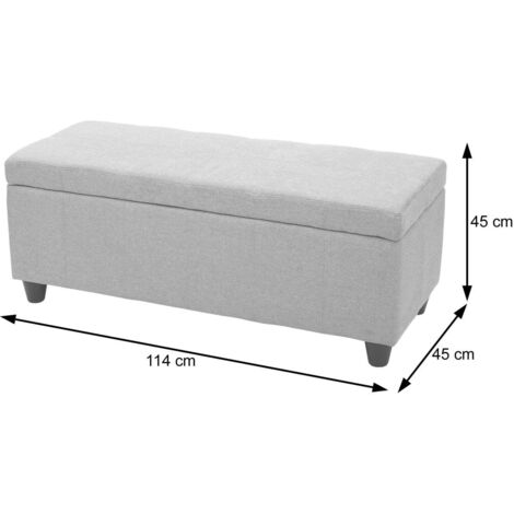 Banc Banquette Kriens XXL, 180x45x45cm, Simili, Noir Mat - Meuble d'appoint - Banc