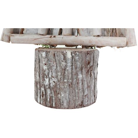 Sapin de Noël décoratif HHG-809, Sapin de Noël avec étoile Décoration de Noël, bois 57x23x10cm
